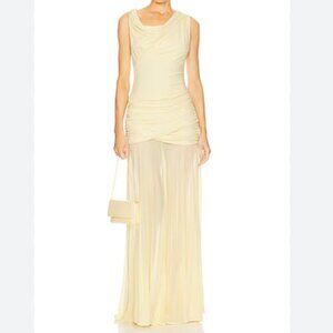 L'Academie by Marianna Tine Gown in Butter Yellow size small